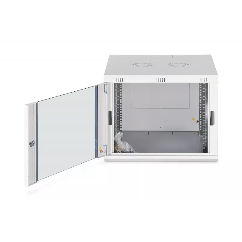 Wandgemonteerde 19-inch rackkast DIGITUS Dynamic-N DN-37106 — 9U, 600x600 mm, IP20, slot met sleutel