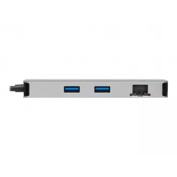 Eaton Tripp Lite USB-C dock, dual display - 4K 60 Hz HDMI, USB 3.2 Gen 1, USB-A hub, GbE, geheugenkaart, 100W PD-oplaadfunctie, grijs - dockingstation - USB-C - 2 x HDMI - 1GbE (U442-DOCK