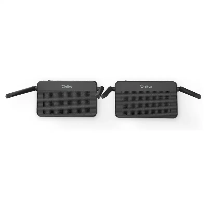 Draadloze HDMI-KVM-extender-set DIGITUS DS-55360 – zender & ontvanger, draadloos, 100 m, 4K/60 Hz, HDMI, USB-A/USB-C