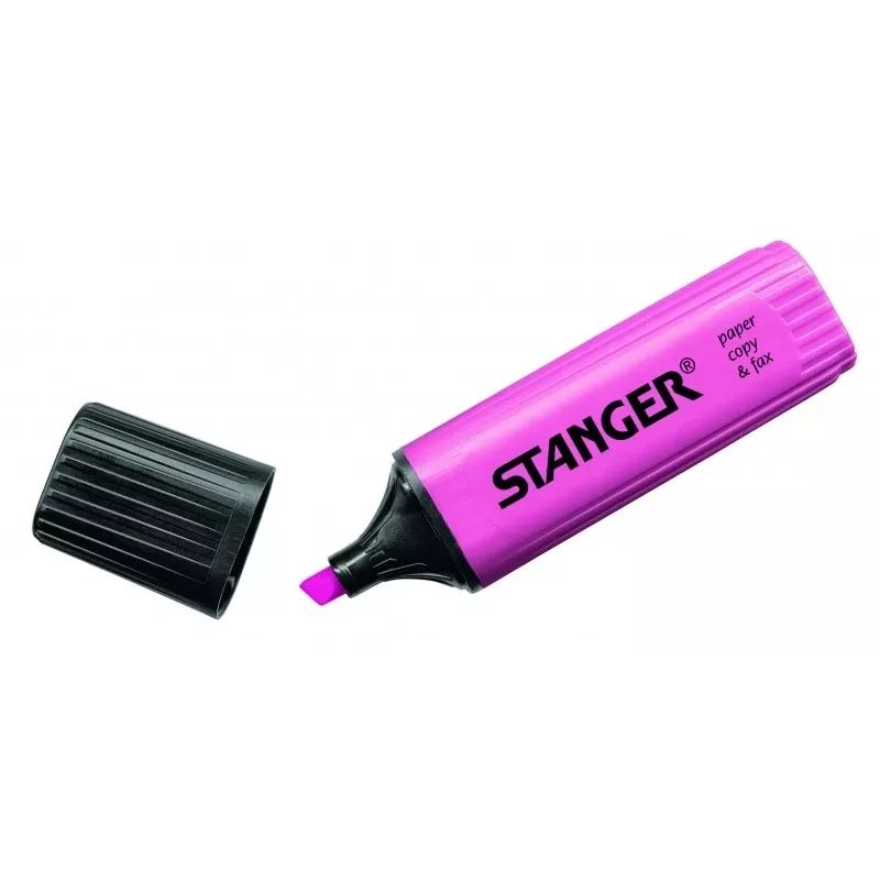 STANGER highlighter, 1-5 mm, roze, doos 10 stuks 180004000