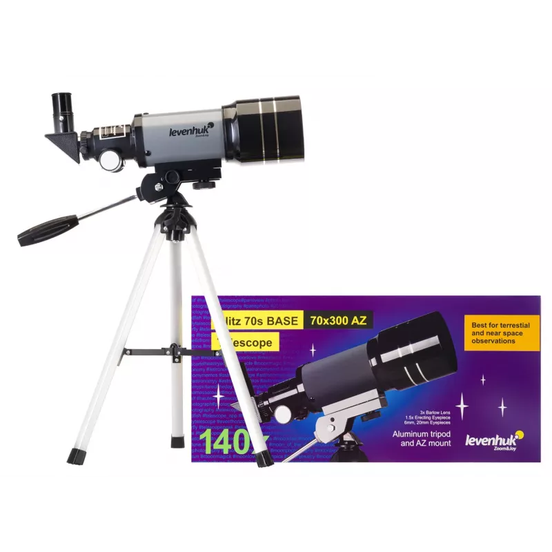 Levenhuk Blitz 70s Base refractor 140x grijs