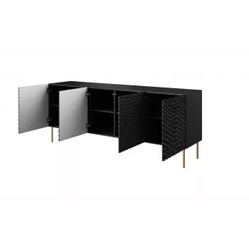 HOLE dressoir 190x40,5x74,5 cm matzwart