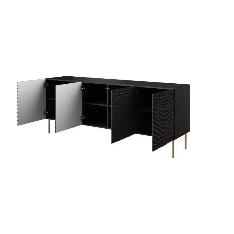 HOLE dressoir 190x40,5x74,5 cm matzwart