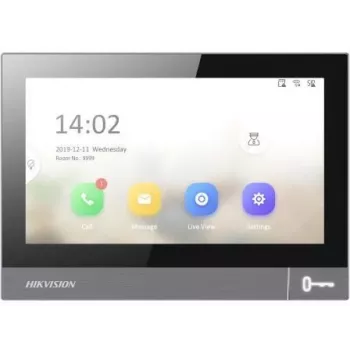 Videodeurintercom binnenunit Hikvision DS-KH8381-WTE1 7 inch 1024x600, PoE, Wi-Fi, MicroSD