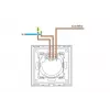 Enkelvoudige touch-schakelaar Spring model 0 glas zwart