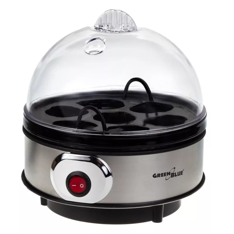 Eierkoker GreenBlue GB572 elektrische eierstomer 400 W, capaciteit 7 eieren, zilver, instelbare hardheid