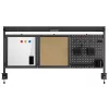 Ergo Office ER-300 B bureauscheidingswand / organizer, 1295 x 242 x 726 mm, staal, max. belasting 10 kg, zwart