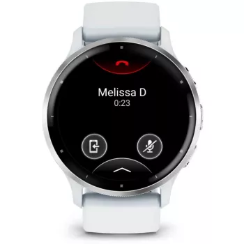 Smartwatch GARMIN Venu 3 – 1,4 inch AMOLED, 45 mm behuizing, GPS, Wi-Fi, 8 GB, zilver/wit, siliconenband