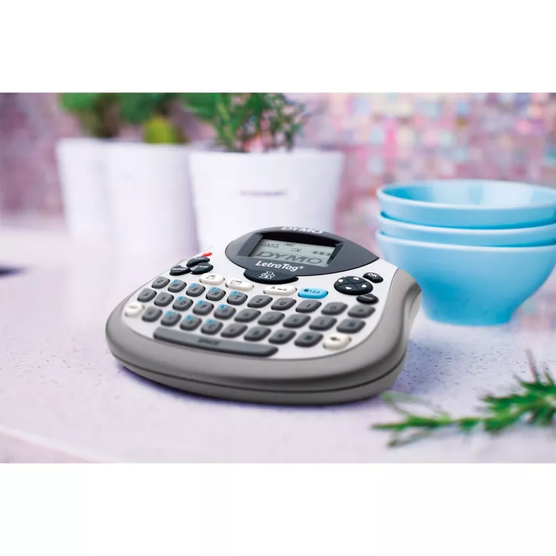 Labelprinter Dymo LetraTag LT-100T met QWERTZ-toetsenbord, draagbare thermische labelprinter
