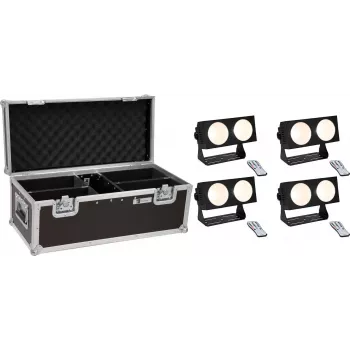 LED-lichtset EUROLITE CBB-2 COB WW 4× met draagtas