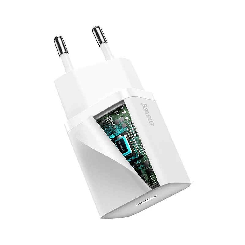 Baseus Super Si smartphone wit AC snelladen binnen