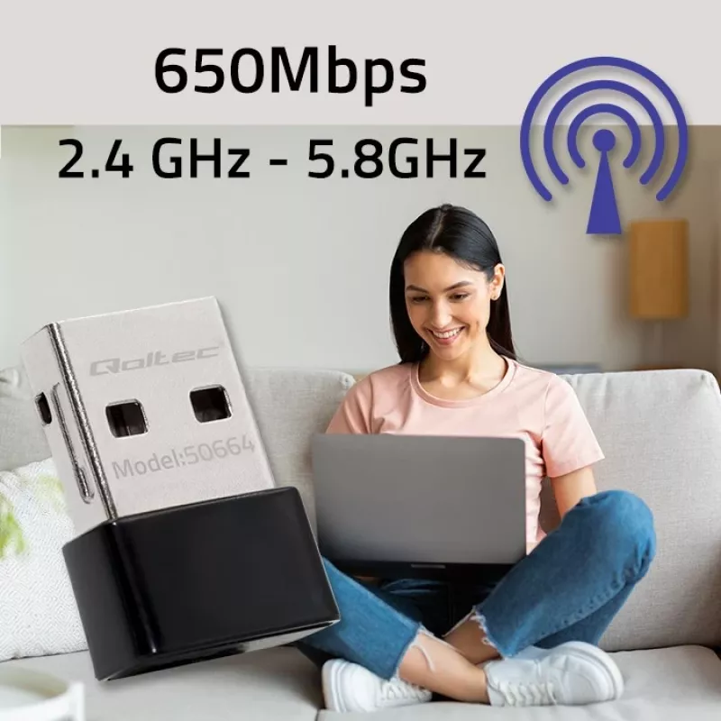 Ultra-snelle draadloze mini-USB-WLAN-adapter
