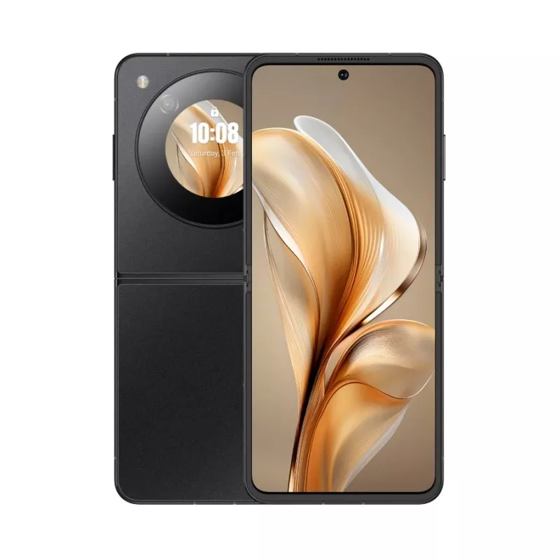 Smartphone NUBIA Flip bundel (goud) met hoesje, koptelefoon en koeler