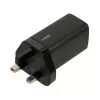 iBOX C-65 zwart, universele GaN-65W-oplader met UK-stekker