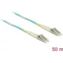 Glasvezel-patchkabel DELOCK 80151 MMF OM3 50 m 2x LC op 2x LC aqua kleur full duplex