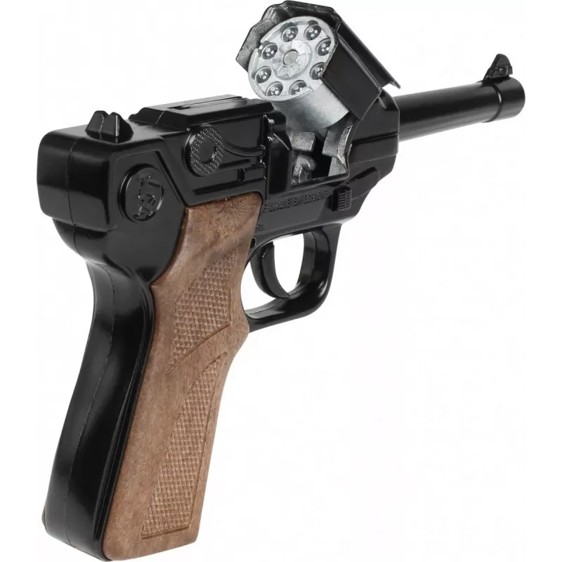 Metalen speelgoedpolitierevolver Gonher 8-schots, metalen constructie, model 258441