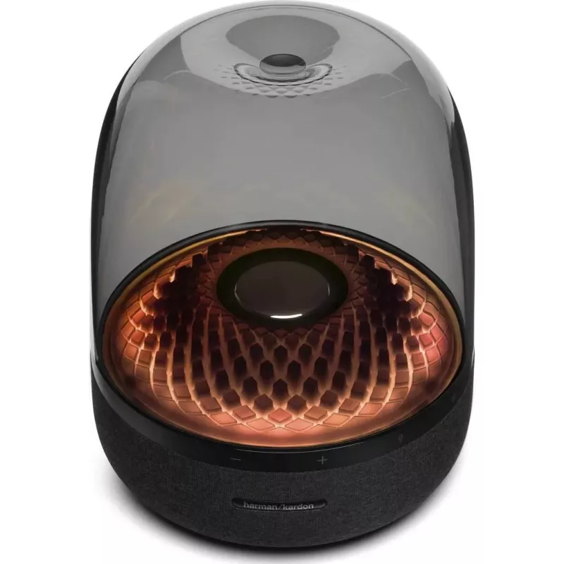 Draagbare draadloze luidspreker Harman/Kardon Aura Studio 4 — 100 W, 3 drivers, 45–20000 Hz, zwart/transparant