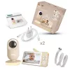 Vedo cream elektronische babyfoon met draadloze ontvanger