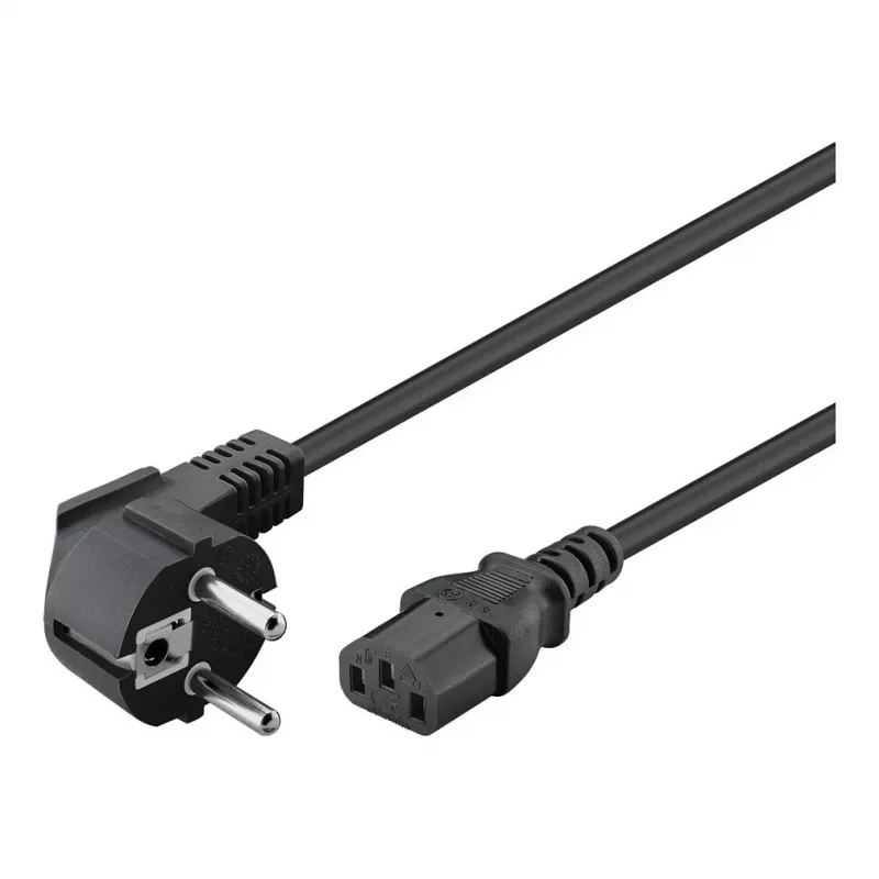 Goobay haakse koude-apparatuur-aansluitkabel, 1,8 m, zwart (59566)