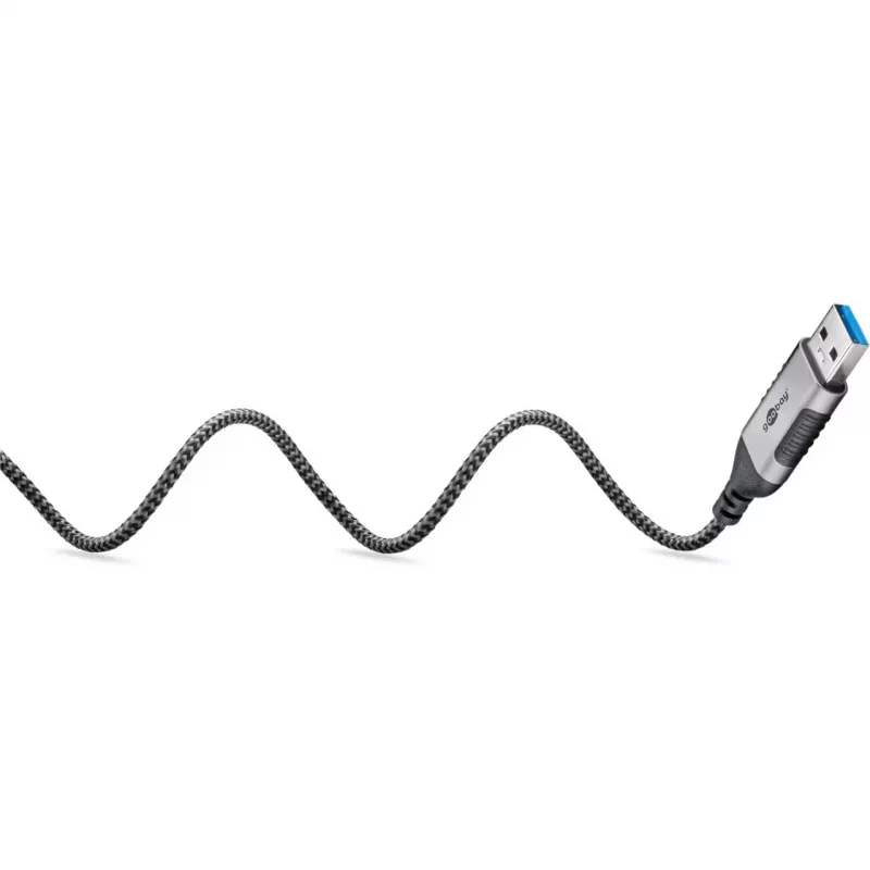 Goobay Ethernet-kabel USB-A 3.0 naar RJ45 slank 5 m – verbindt router, modem of (74397)