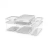 Voedselcontainer rotho 1053201100 rechthoekig 1,2 l transparant wit, technopolymeer, vaatwasserbestendig