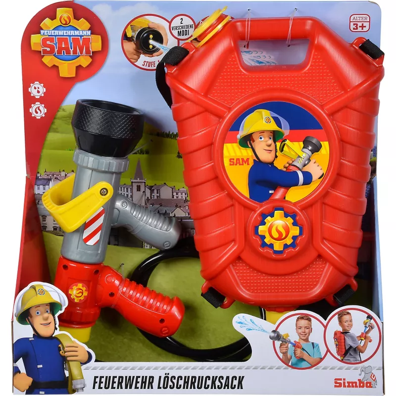 Simba-Dickie Simba Sam rollenspel brandweer-tankrugzak – waterspeelgoedaccessoire