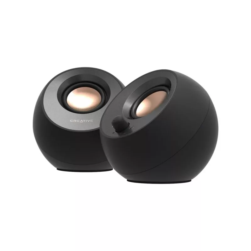 CREATIVE Pebble V3 minimalistische 2.0 USB-C desktop-luidsprekers met USB-audio, Clear Dialog Enhancement, Bluetooth 5.0, 8W RMS met 16W piekvermogen