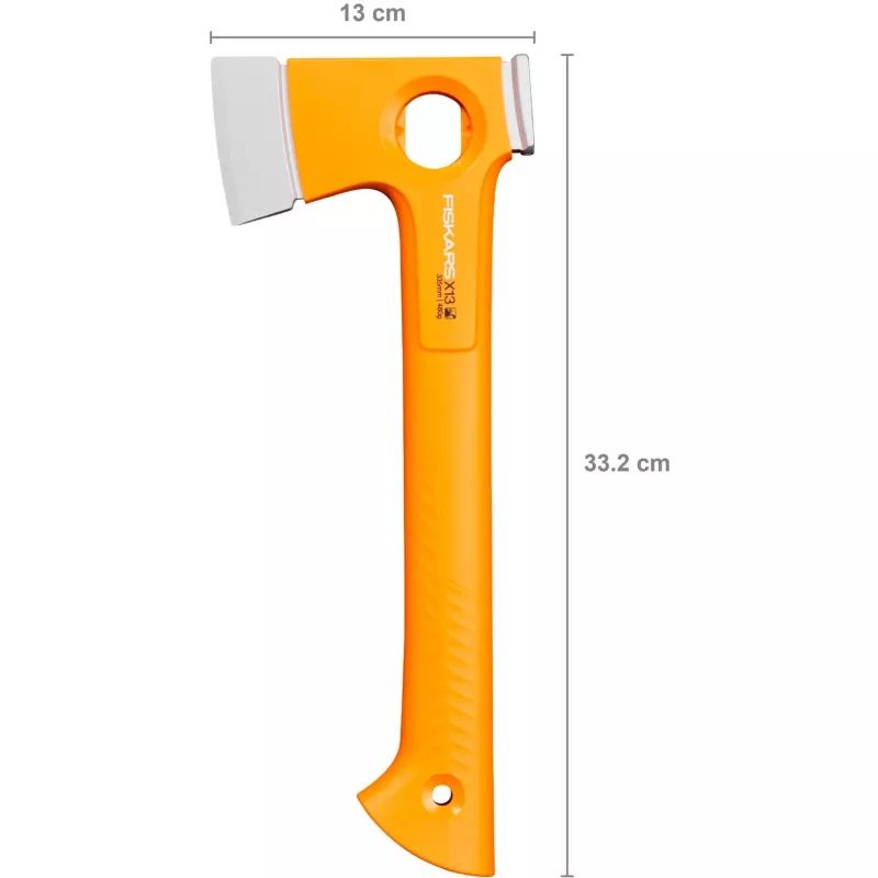 Enkele bijl Fiskars 1069101, stalen kop, 330 mm lengte, oranje