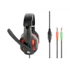 Bekabelde gaming-headset GEMBIRD GHS-03 — 20–20000 Hz, 2 m kabel, 250 g, zwart/rood