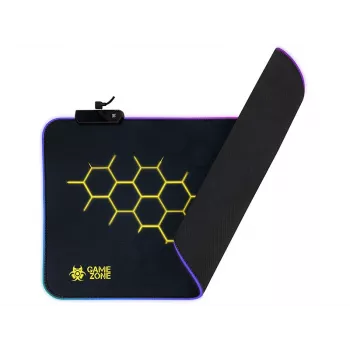 TRACER GameZone Hexy1 RGB muismat en toetsenbordmat, 80 x 30 x 0,4 cm, zwart