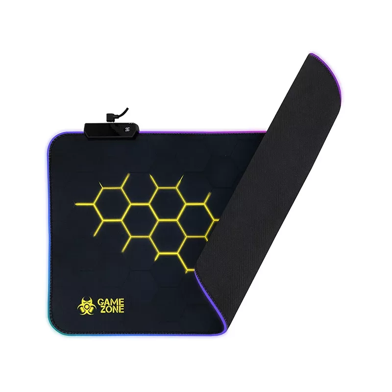 TRACER GameZone Hexy1 RGB muismat en toetsenbordmat, 80 x 30 x 0,4 cm, zwart
