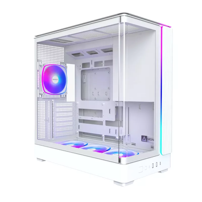 Pc-behuizing Montech KING 45 PRO (W) — witte midi-tower voor Micro-ATX / Mini-ITX