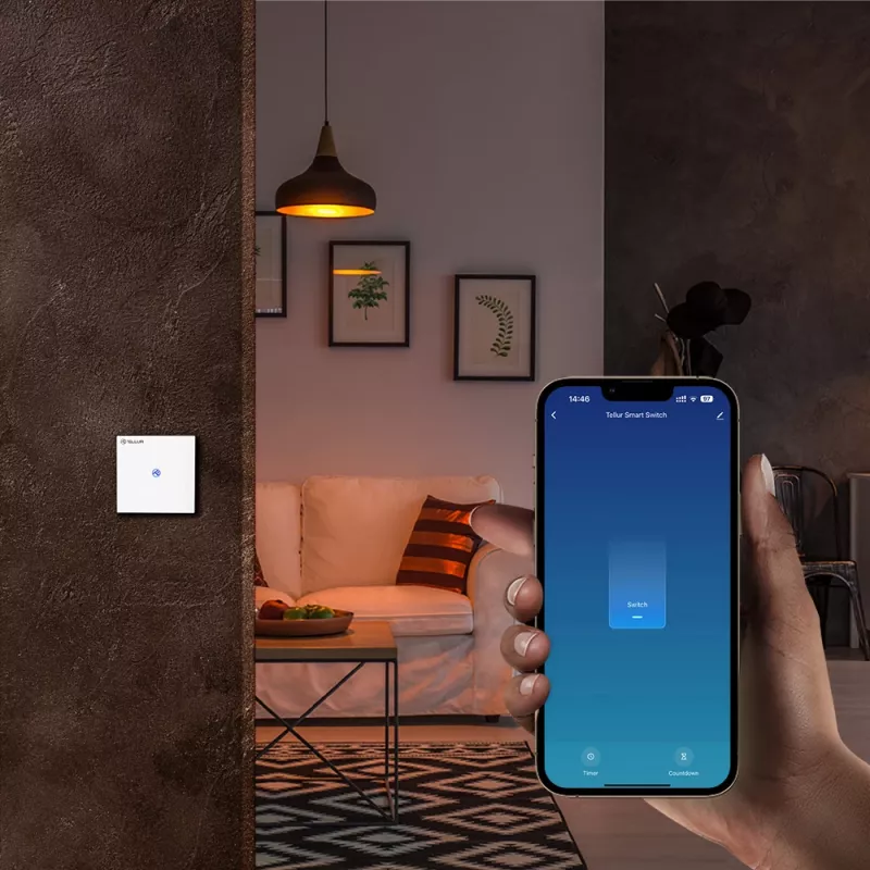 Slimme WiFi-schakelaar Tellur SS1N — 1 poort, 1800W, 10A