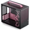 Jonsplus MATX handle case Z20 zwart-roze – mini/micro/flex-ATX behuizing met draaggreep