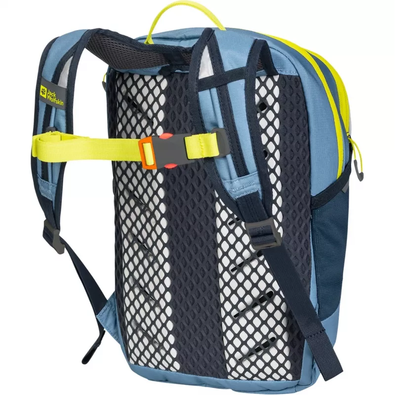 Jack Wolfskin Kids Moab Jam rugzak – blauw/neongeel, 12 L