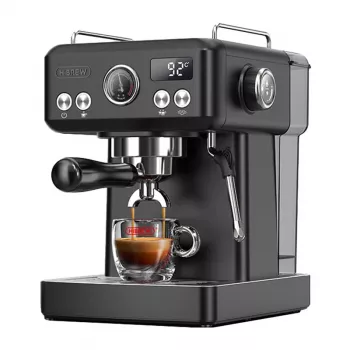 HiBREW H10A piston-espressomachine met temperatuurregeling (zwart)