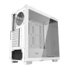 Computerbehuizing DarkFlash DS900G wit — mid-tower, gehard glas, geen ventilatoren