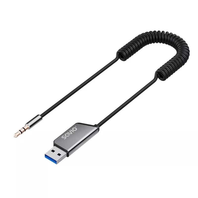 Savio TR-16 transmitter AUX-adapter met handsfree functie, Bluetooth 5.3, Google Assistant/Siri