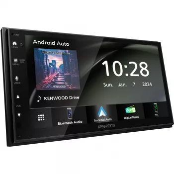 Kenwood Double-DIN moniceiver met Android Auto, Apple CarPlay, DAB+ tuner, aansluiting voor achteruitrijcamera