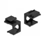 Keystone-afdekking DeLOCK 86739 zwart 9,7 mm gat 4 stuks