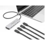 DeLOCK USB Type-C hub 10 Gbps 4 poorten aluminium grijs