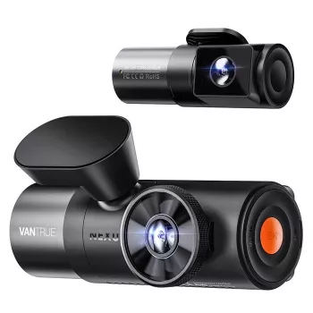 Dashcam VANTRUE N5 Nexus 5 — 4-kanaals dashcam, 2592×1944 hoofdcamera, 160° voor/binnen, GPS, WLAN, IPS-display, microSD tot 512 GB