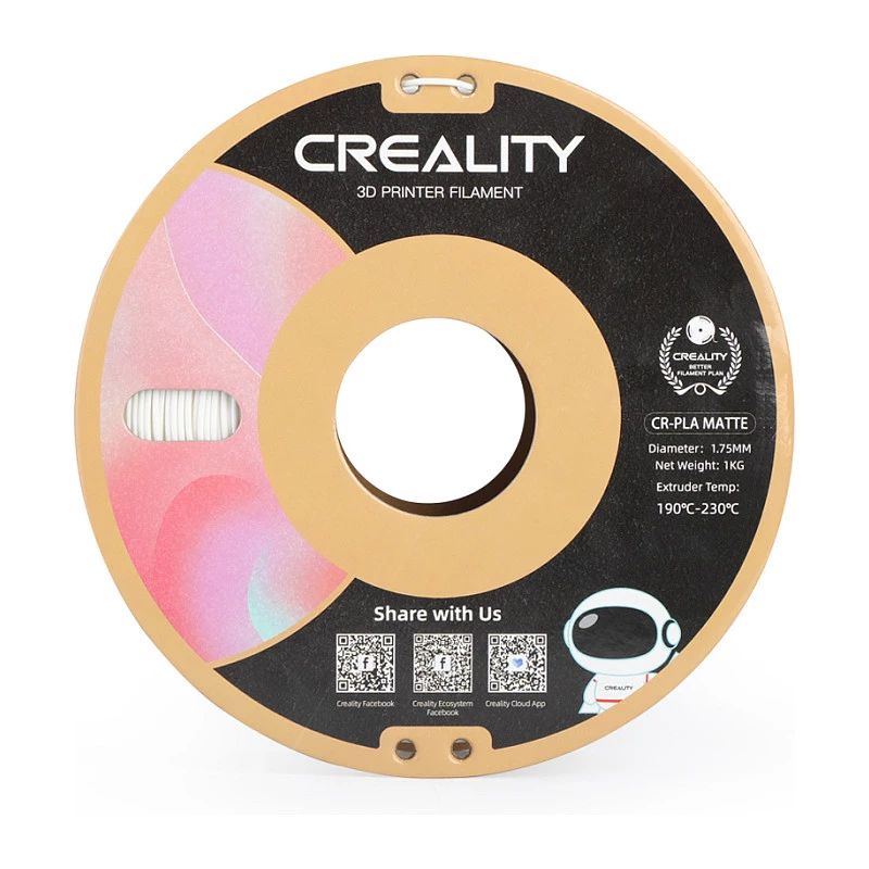 Filamentspoel Creality PLA 1,75 mm wit 1 kg (model 3301010296)