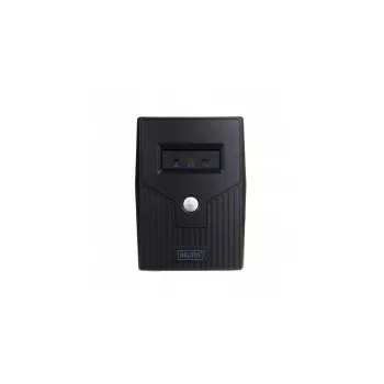 Uninterruptible power supply DIGITUS line-interactive DN-170064-B 800 VA (480 W), AVR, LCD, tower, 2 AC-uitgangen, type F