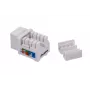 Keystone-module LANBERG KSU6-1090, Cat6 U/UTP plat, RJ-45 stekker naar LSA-bus, AWG 22/26, 14.5×16.1 mm, wit