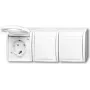 Busch Jaeger 2300/3 EBW-54 contactdoos CEE 7/3 wit (2084-0-0724)