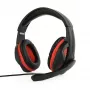Bekabelde gaming-headset GEMBIRD GHS-03 — 20–20000 Hz, 2 m kabel, 250 g, zwart/rood