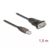 DeLOCK adapter USB 2.0 Type-A naar serieel RS-232 D-Sub 9-polig stekker 1,5 m
