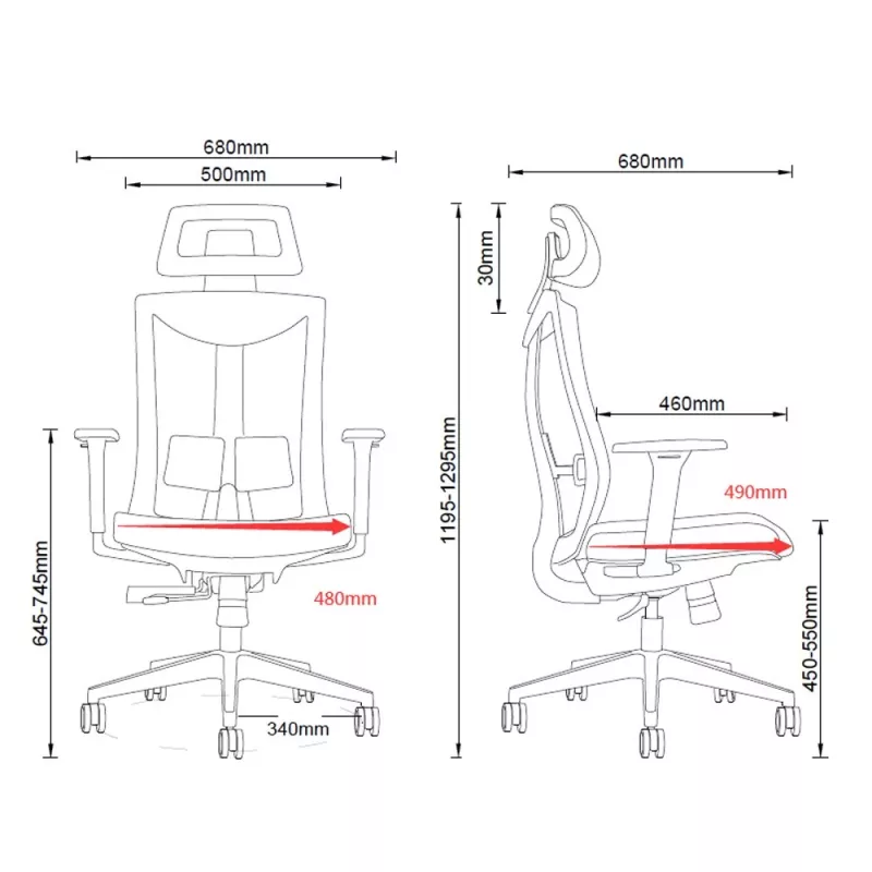 Ergonomische premium stoel Ergo Officer ER-414
