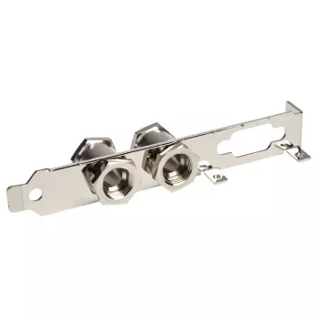 Koolance PCI-slotbeugel met 2 G1/4-inch doorvoeren – zilver